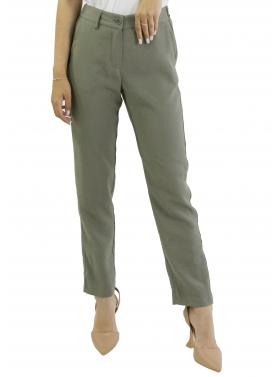 Pantalone in viscosa dritto con elastico dietro  Options 